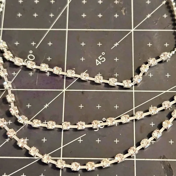 Three Layer Rhinestone Anklet - Picture 4 of 4